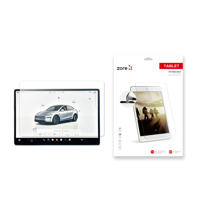 Tesla Model Y Zore New Serie 2in1 Nano Car Multimedia Screen Protector Şeffaf
