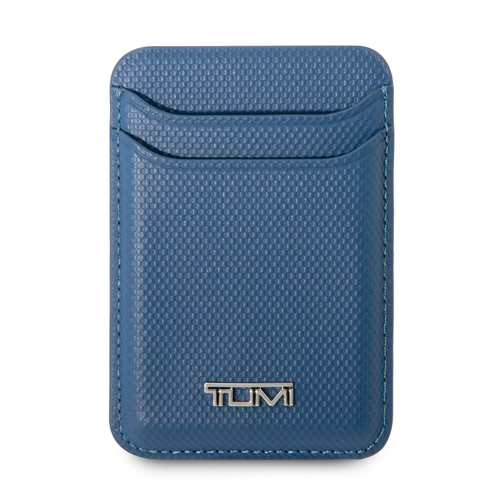 Tumi Original Licensed 2 Chamber Metal Logo Leather Magnetic Card Holder - 6