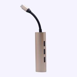 Usb Duplicator Usb-C To Usb 3.0 HUB Adapter Gold