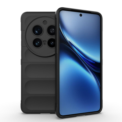 Vivo X200 Pro 5G Case Flexible TPU Hollow Back Design Zore Ethnic Silicone Cover Black