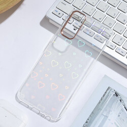 Vivo Y11S Case Zore Sidney Patterned Hard Cover Heart No1