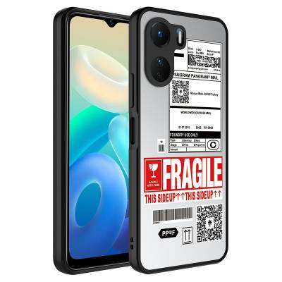 Vivo Y16 Case Mirror Patterned Camera Protected Glossy Zore Mirror Cover Fragile