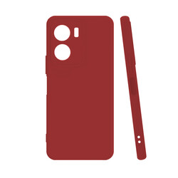 Vivo Y16 Case Zore Biye Silicone Red