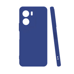 Vivo Y16 Case Zore Biye Silicone Blue