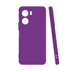 Vivo Y16 Case Zore Biye Silicone Purple