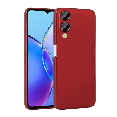 Vivo Y17S Case Zore Premier Silicone Cover Red