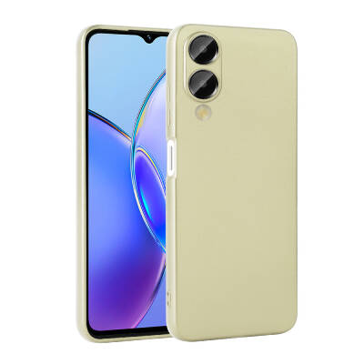 Vivo Y17S Case Zore Premier Silicone Cover Gold