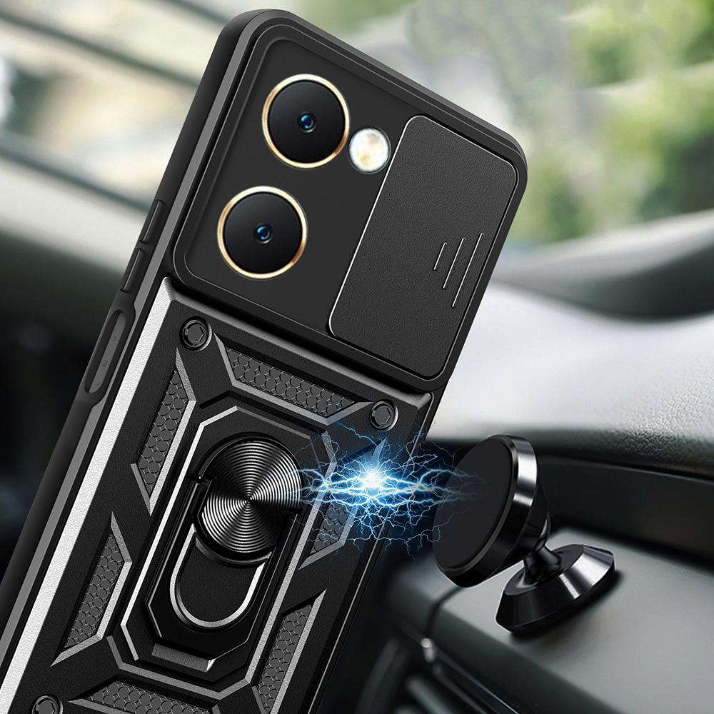 Vivo Y18 Case Magnetic Stand Camera Protection Zore Sliding Vega Cover - 7