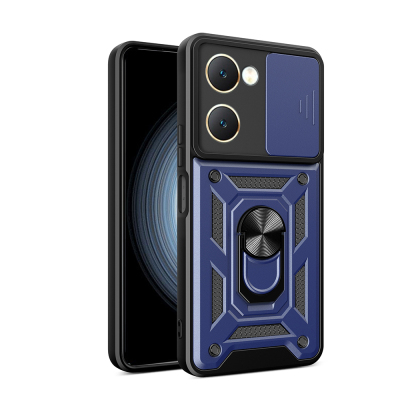 Vivo Y18 Case Magnetic Stand Camera Protection Zore Sliding Vega Cover Blue