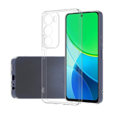 Vivo Y19S Kılıf Zore Süper Silikon Kapak Şeffaf