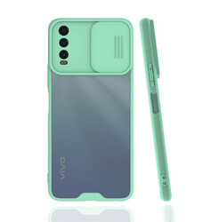 Vivo Y20 Case Zore Lensi Cover Turquoise