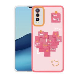 Vivo Y20 Case Zore M-Fit Patterned Cover Love Story No2