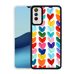 Vivo Y20S Case Zore M-Fit Patterned Cover Heart No6