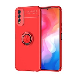 Vivo Y20S Case Zore Ravel Silicon Cover Red