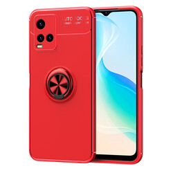 Vivo Y21S Case Zore Ravel Silicon Cover Red