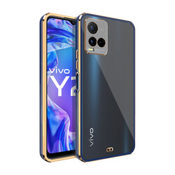 Vivo Y21S Case Zore Voit Clear Cover Navy blue