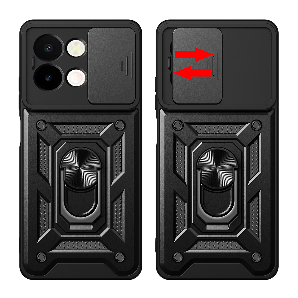 Vivo Y28 Case Magnetic Stand Camera Protection Zore Sliding Vega Cover - 4