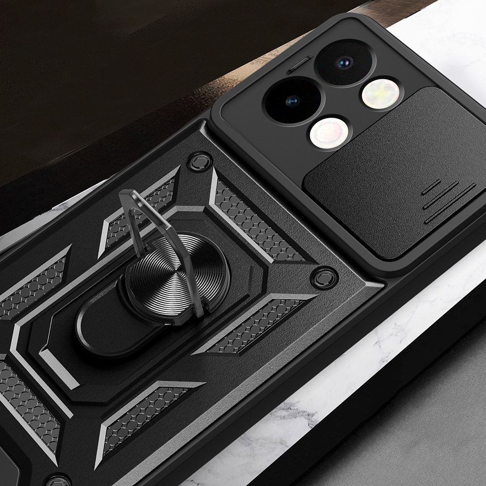 Vivo Y28 Case Magnetic Stand Camera Protection Zore Sliding Vega Cover - 7