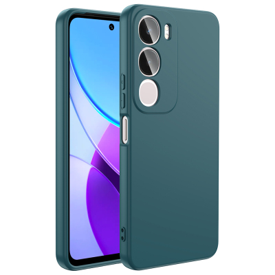 Vivo Y31 5G Kılıf Zore Mara Lansman Kapak Koyu Yeşil