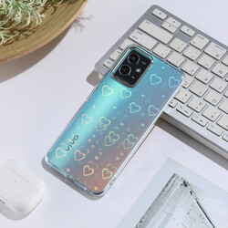 Vivo Y33S Case Zore Sidney Patterned Hard Cover Heart No1