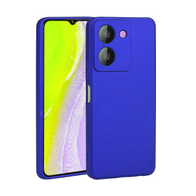 Vivo Y36 4G Case Zore Premier Silicone Cover Saks Blue