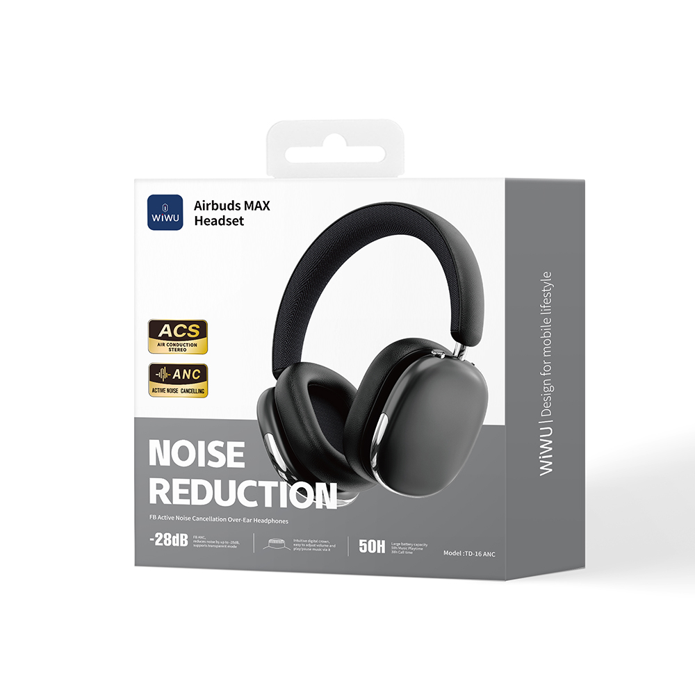 Wiwu Airbuds Max TD-16 ANC Aktif Gürültü Önleyicili Kulak Üstü Bluetooth Kulaklık v6.0 - 14