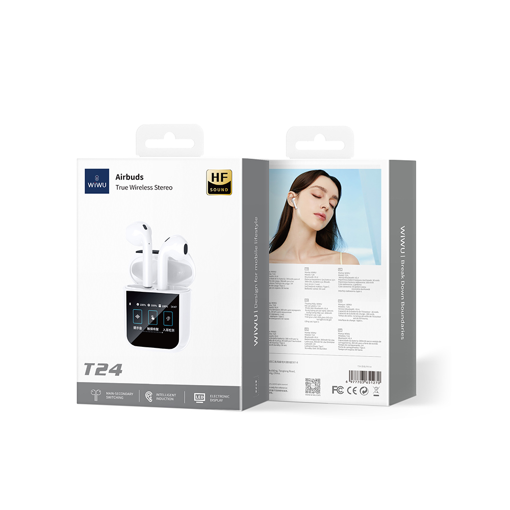 Wiwu Airbuds T24 Dokunmatik LCD Ekranlı TWS Bluetooth Kulaklık v5.4 - 7
