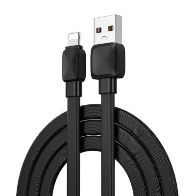 Wiwu Bravo WI-C003 Flat Design Lightning Usb Cable 1M Black