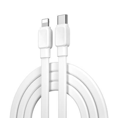 Wiwu Bravo WI-C004 Flat Design 20W Fast Charging Type-C to Lightning PD Cable 1M White