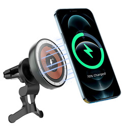 Wiwu CH-309 Car Magnetic Phone Holder With Wireless Charging Vent Design Black
