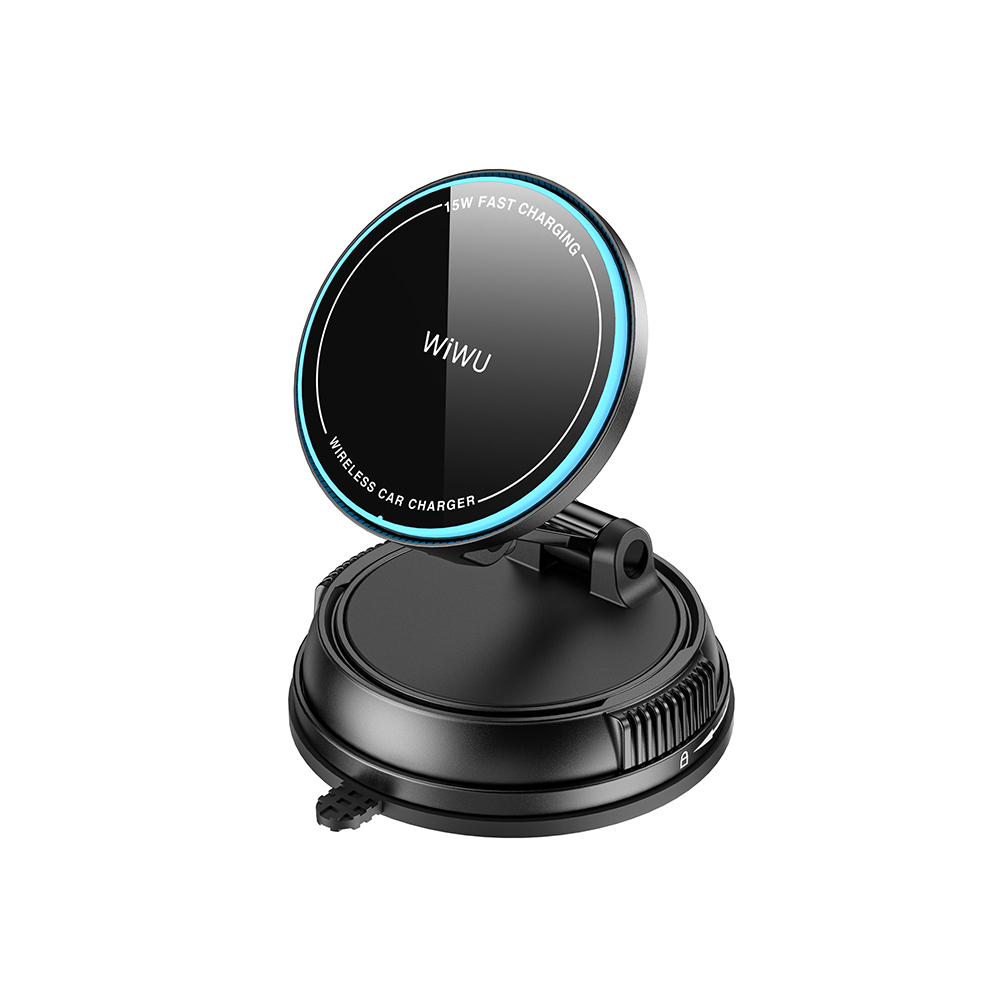 Wiwu CH-326 360 Degree Rotating Vacuum Car Phone Holder with M-safe Charging 15W - 6