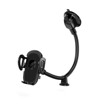 Wiwu CH016 Automatic Mechanism Flexible Spiral Suction Cup Design Car Phone Holder Black