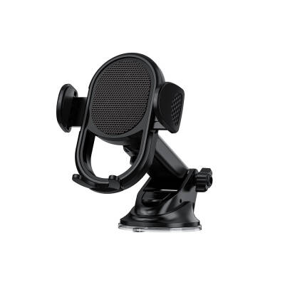 Wiwu CH044 Automatic Mechanism Extendable Suction Cup Design Car Phone Holder Black