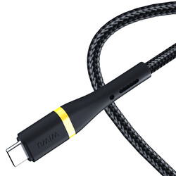 Wiwu ED-106 2 in 1 USB A- Type-C to Type-C Elite Data Cable Black