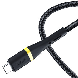 Wiwu ED-106 2 in 1 USB A- Type-C to Type-C Elite Data Kablo Siyah