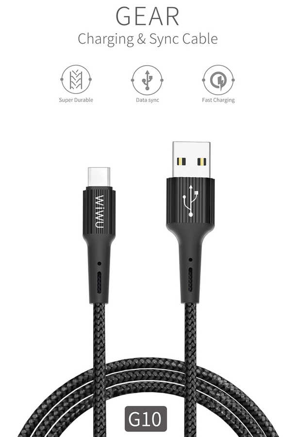 Wiwu G10 Gear Charging Micro Cable - 2 Wiwu G10 Gear Charging Micro Cable - 2