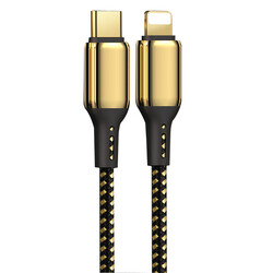 Wiwu Golden Series GD-103 Lightning To PD Data Cable 1.2M Gold