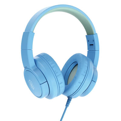 Wiwu KTD-01 Hi-Fi Sound Quality Wired Foldable 3.5mm On-Ear Headphone Blue