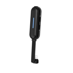 Wiwu LT06 Lightning Charge and Audio Adapter Black