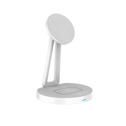 Wiwu M13 2 in 1 Wireless Charging Station with Stand Grey