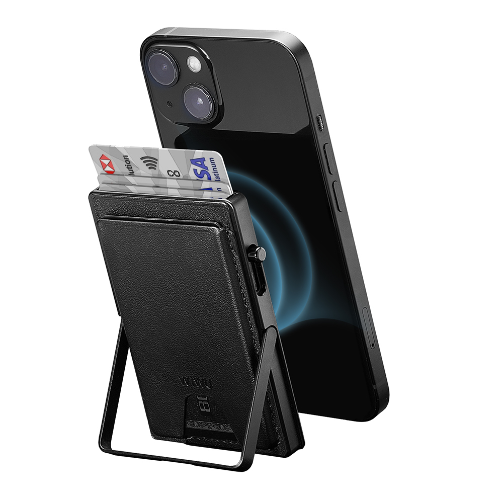 Wiwu MW-006 Designed 6 Compartment PU Magnetic Stand Card Holder - 3