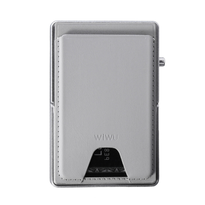 Wiwu MW-006 Tasarımlı 6 Hazneli PU Magnetik Standlı Kartlık Gri