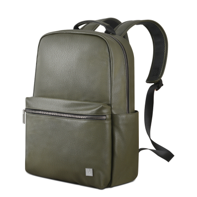 Wiwu Osun Series Metal Logo PU Leather Laptop Backpack Green
