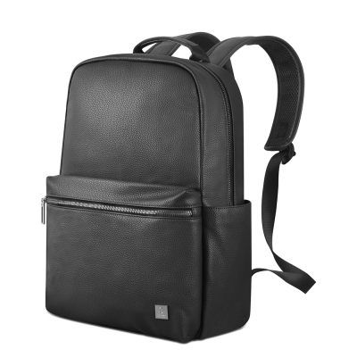 Wiwu Osun Series Metal Logo PU Leather Laptop Backpack Black