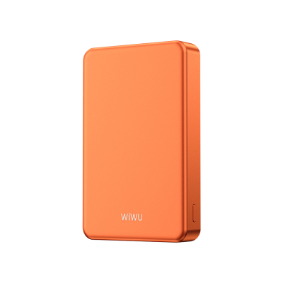 Wiwu P15-1 Ultra Slim PD 20W Wireless Powerbank with LED Indicator 10000mAh 15W Orange