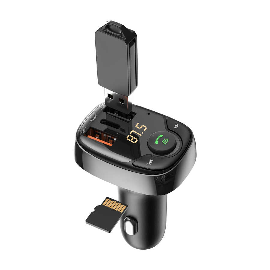 Wiwu PC600 36W Quick Charge Supported Digital Display Bluetooth FM Transmitter - 3