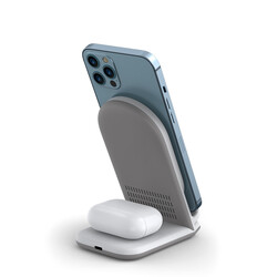 Wiwu Power Air 2 in 1 Wireless Charge Stand White