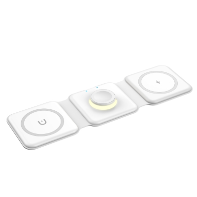 Wiwu Power Air M6 3 in 1 Magnetic Wireless Charge Stand White
