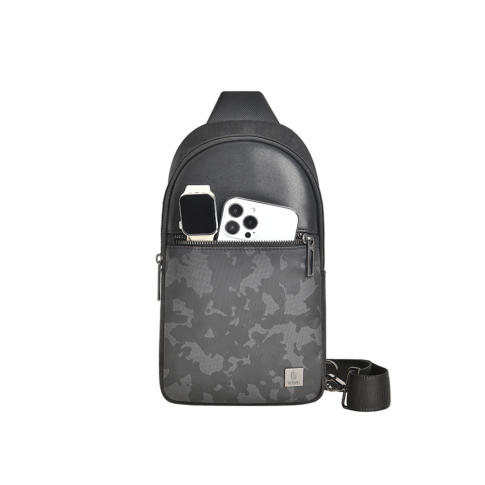 Wiwu Salem Serisi Crossbody Su Geçirmez Polyester Kumaş Omuz Askılı Çapraz Vücut Çantası - 4