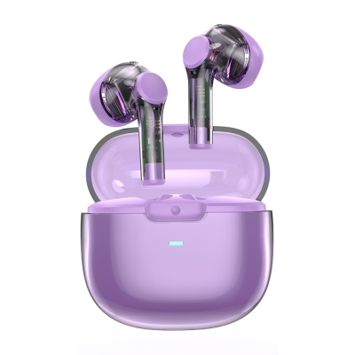 Wiwu T12 Şeffaf Tasarımlı Kulak İçi Bluetooth Kulaklık Mor
